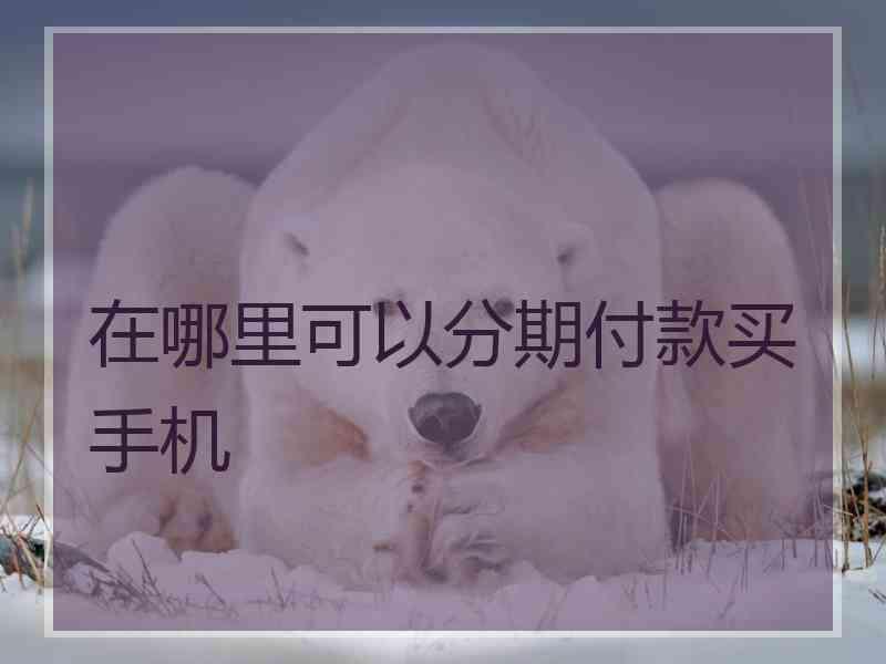 在哪里可以分期付款买手机