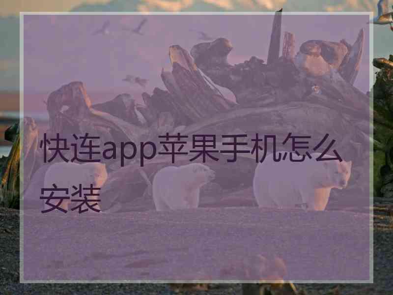 快连app苹果手机怎么安装