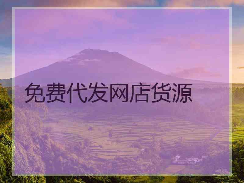 免费代发网店货源