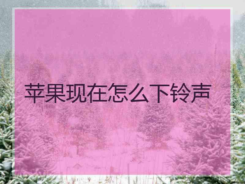 苹果现在怎么下铃声