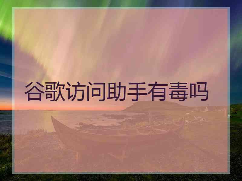 谷歌访问助手有毒吗