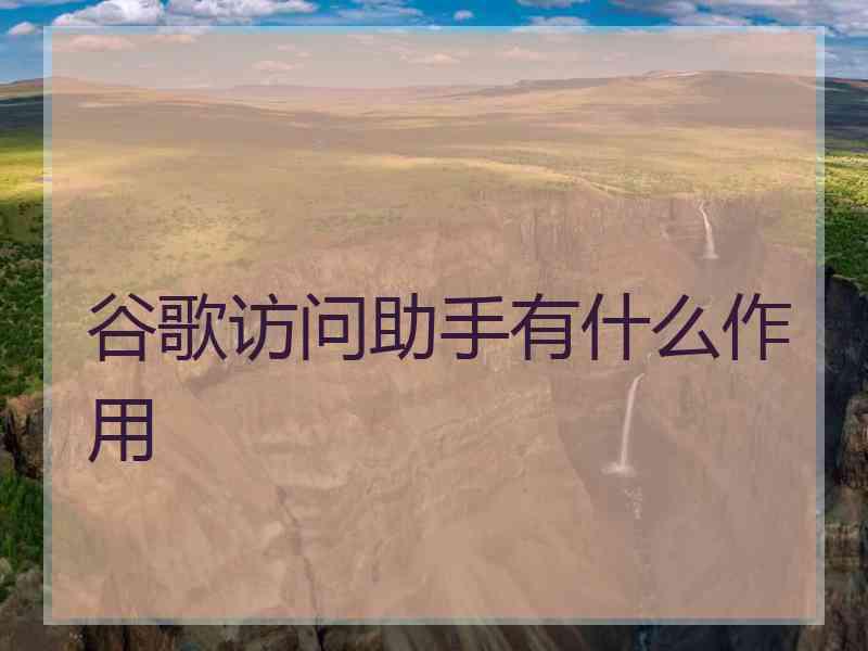 谷歌访问助手有什么作用