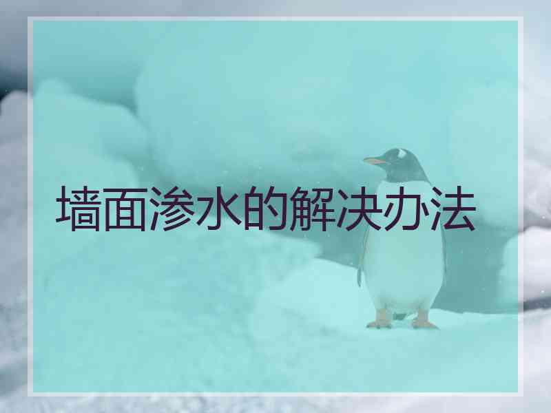 墙面渗水的解决办法