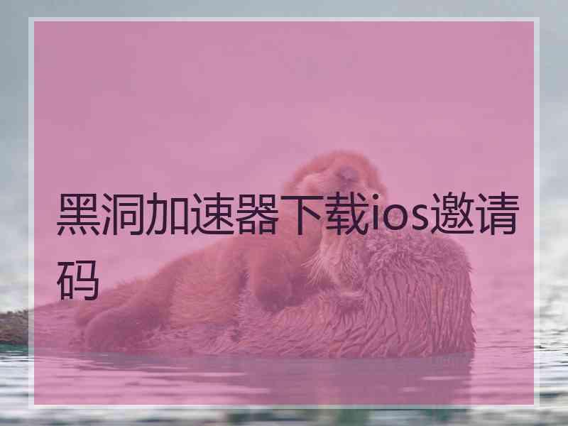 黑洞加速器下载ios邀请码